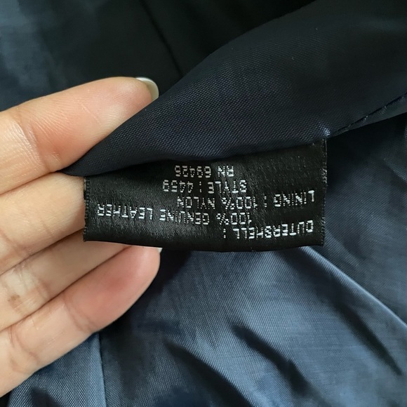 ❌ SOLD ❌ Wilson’s Navy Blue Suede Leather Jacket - Picture 6 of 6